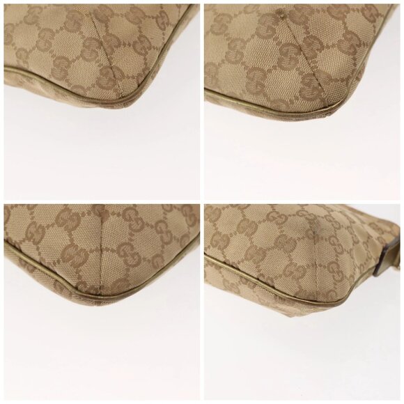 GUCCI GG Canvas Sherry Line Shoulder Bag Beige Gold 189749 001998 Auth yk19719 - Picture 14 of 16